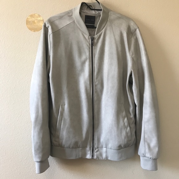 zara grey bomber jacket